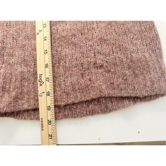 Rachel Zoe Alpaca Wool Blend Sweater Women’s Small Pink Rose Fuzzy Knit Pullover - Picture 5 of 12